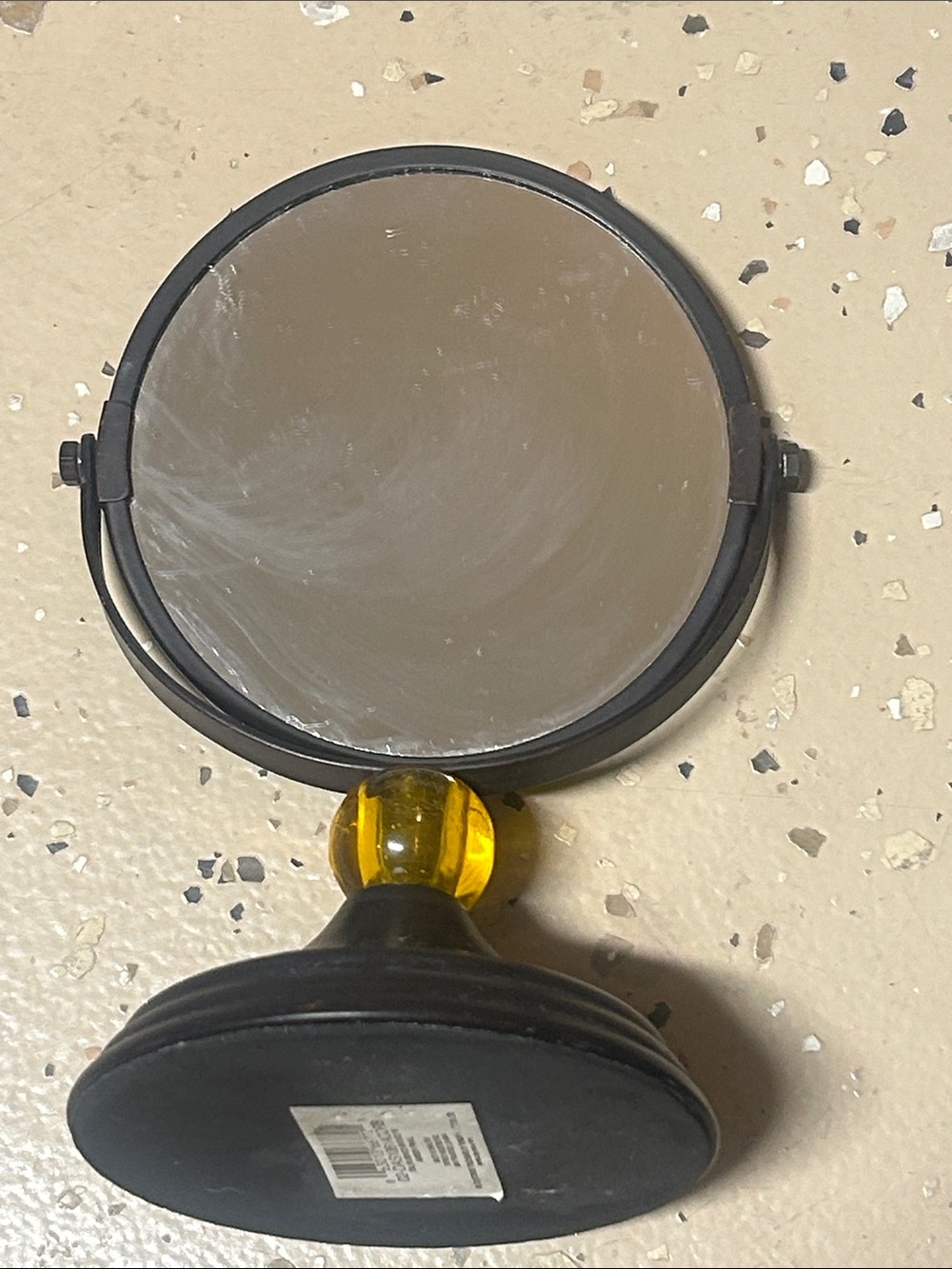 Black and Yellow Accent Vanity Mirror - Home Bath